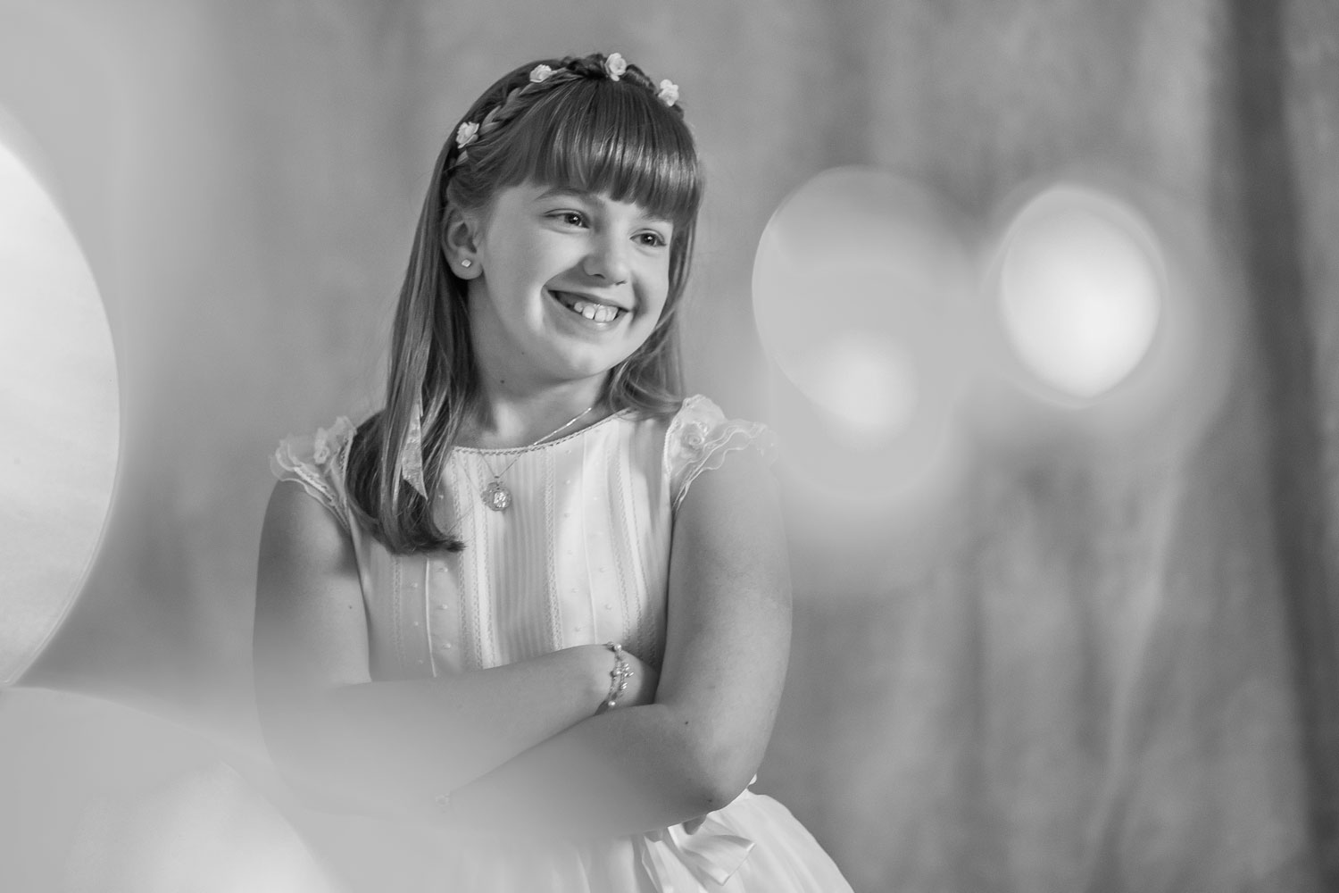 fotografía de una niña de comunión en frangarciafoto