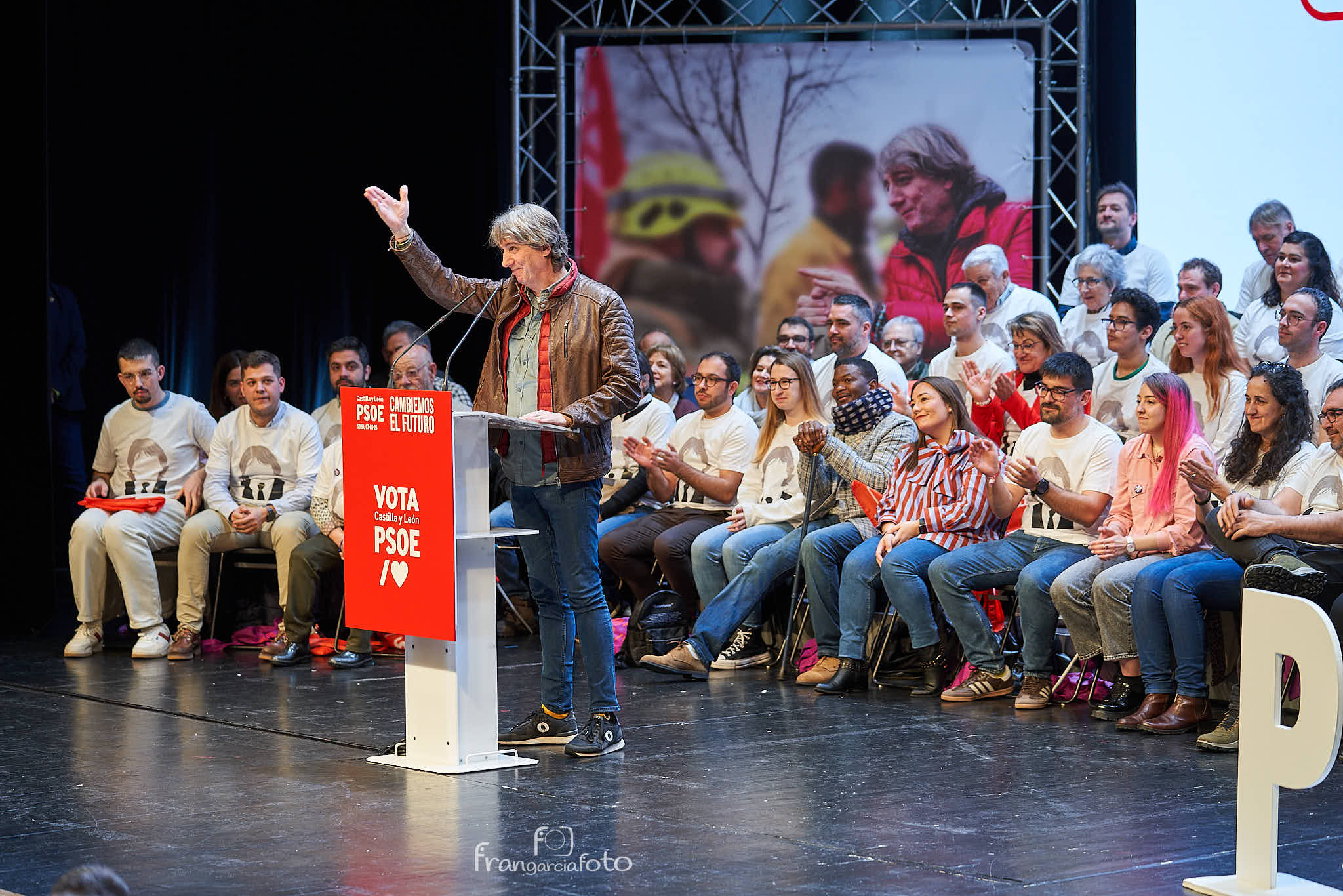 Fotografía de un acto electoral del PSOE en Soria