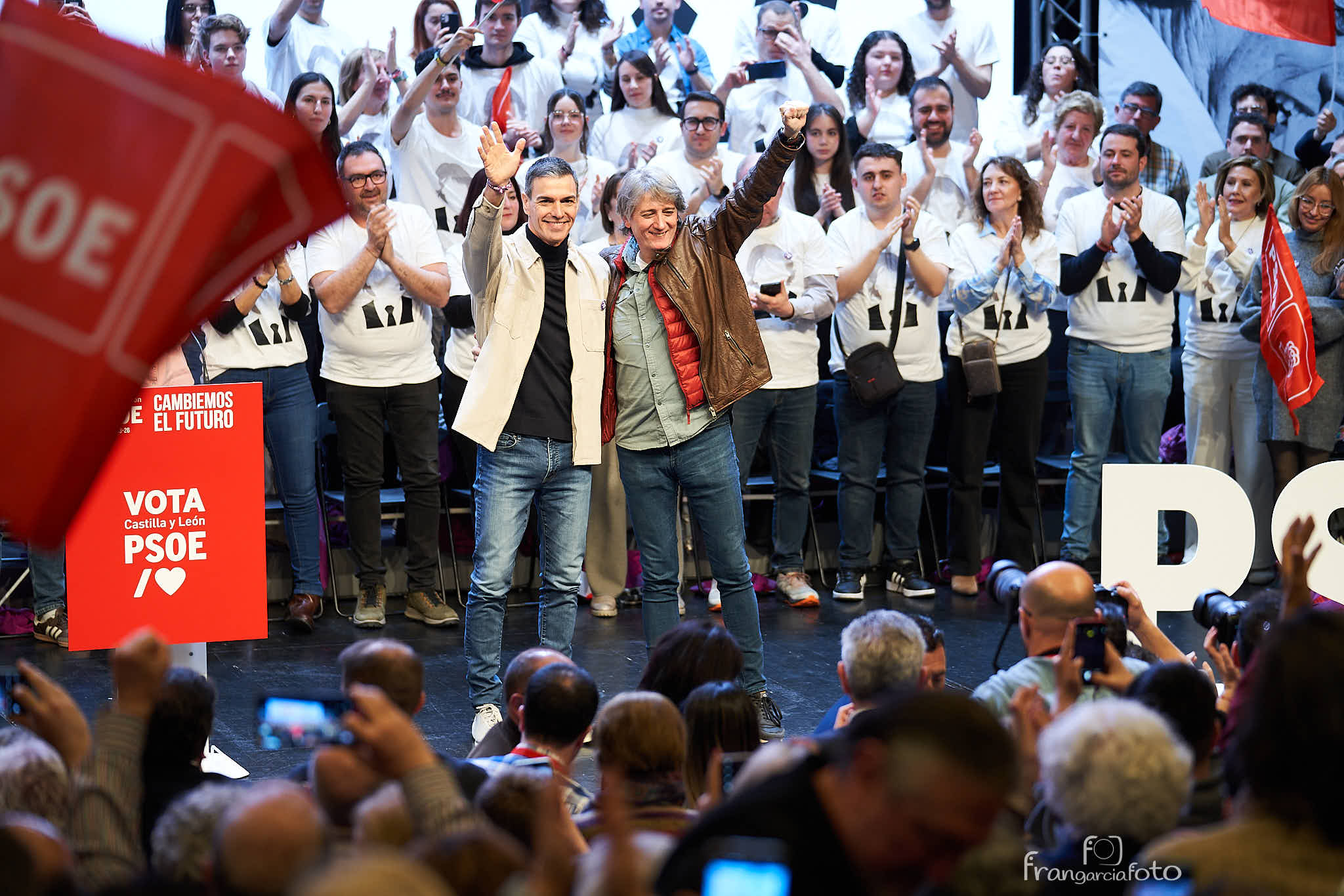 Fotografía de un acto electoral del PSOE en Soria