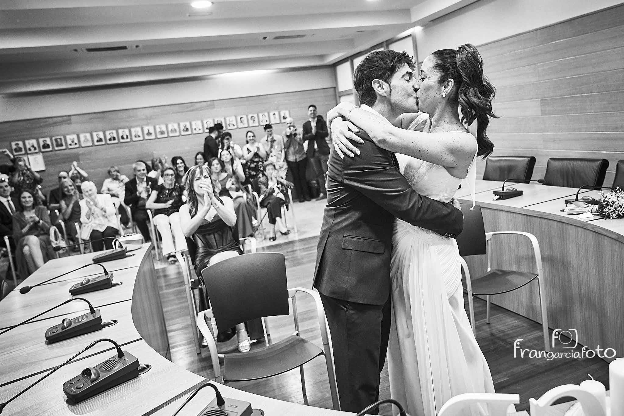 Pareja de recién casados en el Ayuntamiento de Nájera